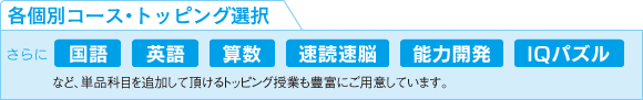 各個別コース・トッピング選択